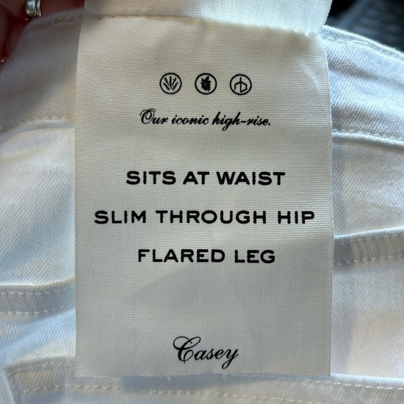 RAG and BONE Casey Flare High Rise Ankle Flare Jean Optic White Sz 30 NEW - Picture 10 of 15